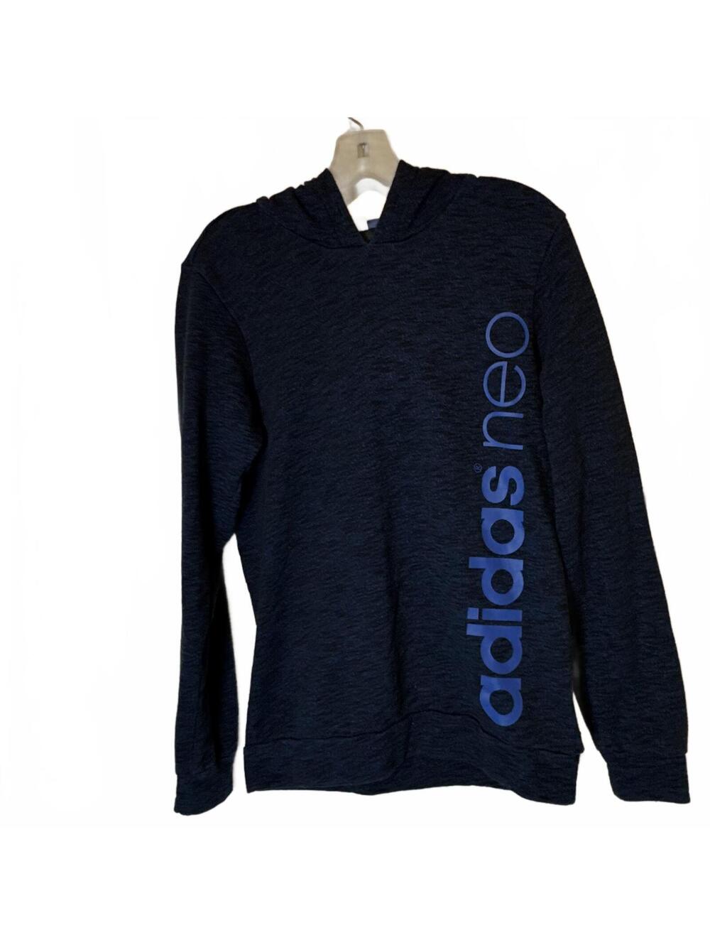 Adidas Neo Navy/Black Pullover Hoodie Sweatshirt - Sporty Side Logo